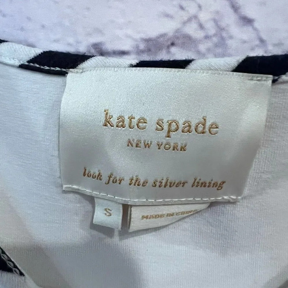 Kate Spade New York Stretch Striped Shift Dress Size Small - Picture 7 of 9